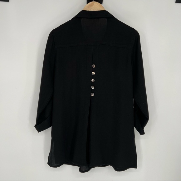 Fridaze Black Linen Tunic XS Luxury Resort wear - Picture 10 of 15